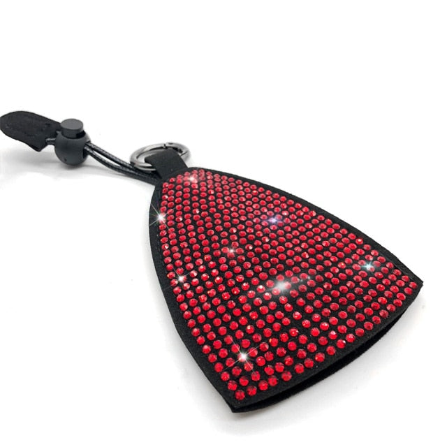 Key Case for Women Rhinestone Car Accessories Bling Girls Diamond Keychian Fob Cover Holder Keyring for Mini VW Bmw Benz Etc