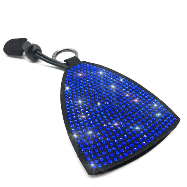Key Case for Women Rhinestone Car Accessories Bling Girls Diamond Keychian Fob Cover Holder Keyring for Mini VW Bmw Benz Etc
