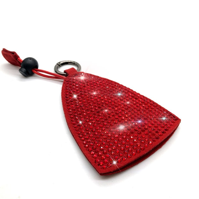 Key Case for Women Rhinestone Car Accessories Bling Girls Diamond Keychian Fob Cover Holder Keyring for Mini VW Bmw Benz Etc