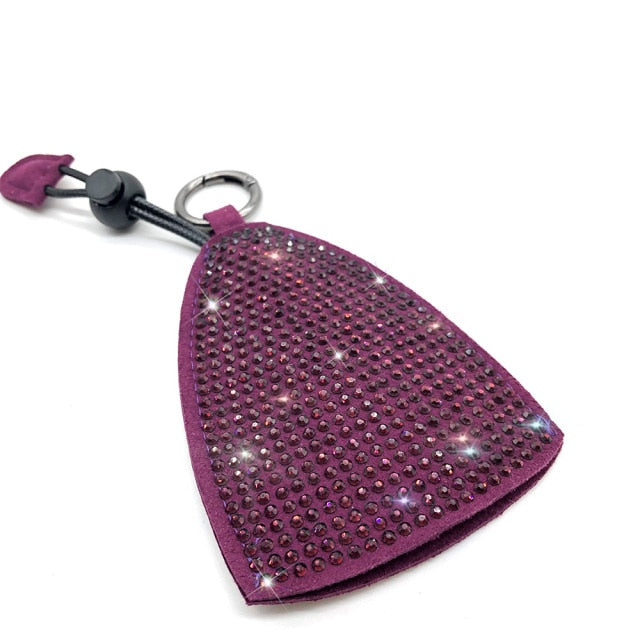 Key Case for Women Rhinestone Car Accessories Bling Girls Diamond Keychian Fob Cover Holder Keyring for Mini VW Bmw Benz Etc
