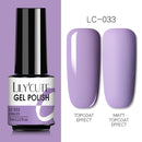 LILYCUTE 7ml Nails Gel Polish Fall Winter Color Long Lasting Hybrid For Base Top Coat Soak Off UV LED DIY Nail Art Gel
