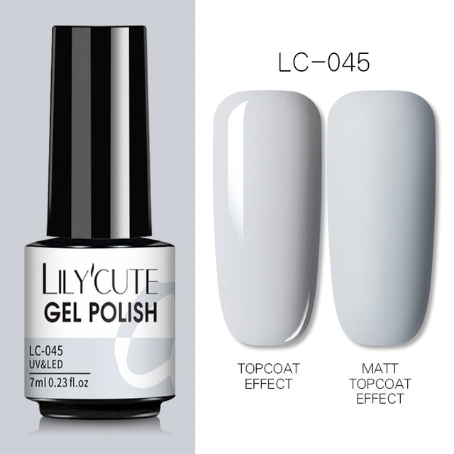 LILYCUTE 7ml Nails Gel Polish Fall Winter Color Long Lasting Hybrid For Base Top Coat Soak Off UV LED DIY Nail Art Gel