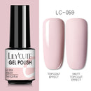 LILYCUTE 7ml Nails Gel Polish Fall Winter Color Long Lasting Hybrid For Base Top Coat Soak Off UV LED DIY Nail Art Gel