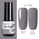 LILYCUTE 7ml Nails Gel Polish Fall Winter Color Long Lasting Hybrid For Base Top Coat Soak Off UV LED DIY Nail Art Gel