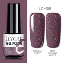 LILYCUTE 7ml Nails Gel Polish Fall Winter Color Long Lasting Hybrid For Base Top Coat Soak Off UV LED DIY Nail Art Gel