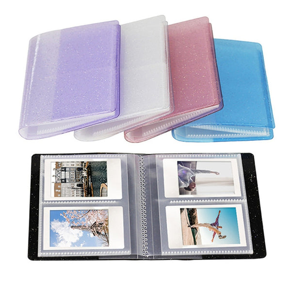 64 Capacity Cards Mini Holder Binders Albums With bling Clear Cover For 6*9cm Board Games Card Multifunction Sleeve Holder