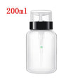 60/100/120/150/180/200ml Push Down Empty Pump Dispenser For Nail Polish Remover Alcohol Clear Bottle Storage Bottle