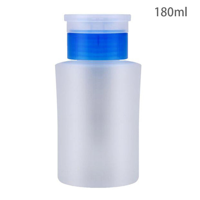 60/100/120/150/180/200ml Push Down Empty Pump Dispenser For Nail Polish Remover Alcohol Clear Bottle Storage Bottle