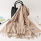 2020 winter scarf solid thick women cashmere scarves neck head warm hijabs pashmina lady shawls and wraps bandana Tassel