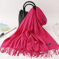 2020 winter scarf solid thick women cashmere scarves neck head warm hijabs pashmina lady shawls and wraps bandana Tassel