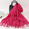 2020 winter scarf solid thick women cashmere scarves neck head warm hijabs pashmina lady shawls and wraps bandana Tassel