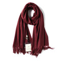 2020 winter scarf solid thick women cashmere scarves neck head warm hijabs pashmina lady shawls and wraps bandana Tassel