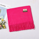 2020 winter scarf solid thick women cashmere scarves neck head warm hijabs pashmina lady shawls and wraps bandana Tassel