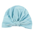 Nishine Baby Turban Hat with Bow Children Hats Cotton Blend Newborn Beanie Top Knot Caps Kids Headwear Photo Props Shower Gift