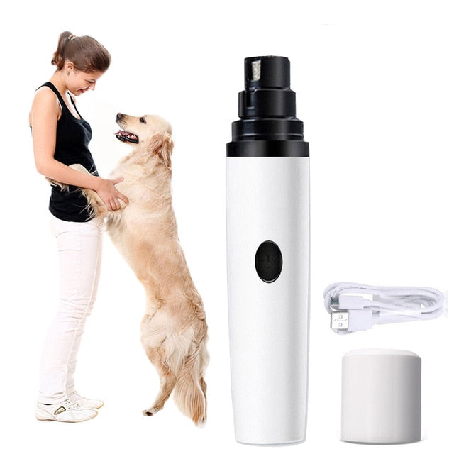 Dog Nail clipper for dogs nail clippers pet grinder short unhas gato for cats Nail Clipper USB Animal Grooming Trimmer Low Noise