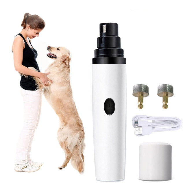 Dog Nail clipper for dogs nail clippers pet grinder short unhas gato for cats Nail Clipper USB Animal Grooming Trimmer Low Noise