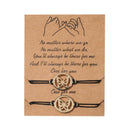 New Fashion Couple Bracelets Sun Moon Cross Sunflower Pendant Adjustable Rope Chain Bracelet Lucky Friendship Jewelry