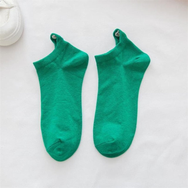 Fashion man socks cotton high quality summer korean style cartoon ankle socks men's colorful funny embroidered socks