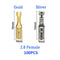 100Pcs/lot 2.8/4.8/6.3mm Female and male Crimp Terminal Connector Gold Brass/Silver Car Speaker Electric Wire Connectors Set