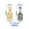100Pcs/lot 2.8/4.8/6.3mm Female and male Crimp Terminal Connector Gold Brass/Silver Car Speaker Electric Wire Connectors Set