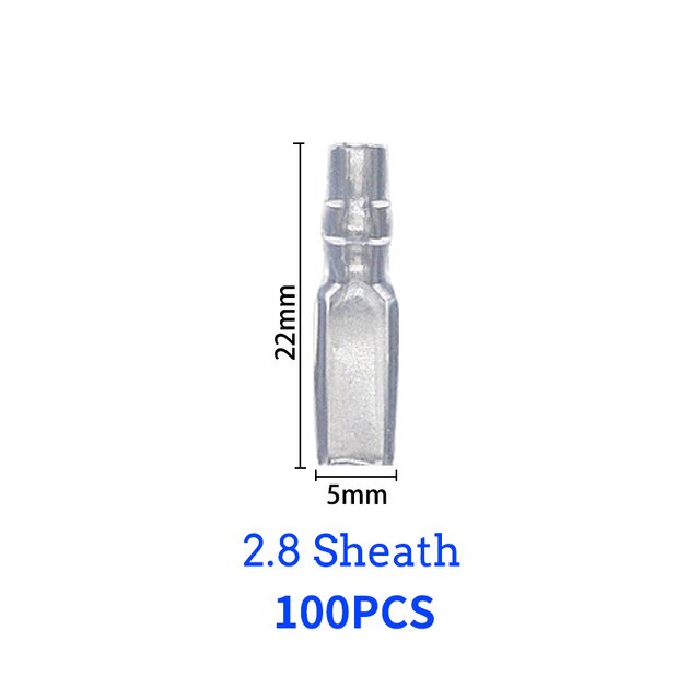 100Pcs/lot 2.8/4.8/6.3mm Female and male Crimp Terminal Connector Gold Brass/Silver Car Speaker Electric Wire Connectors Set