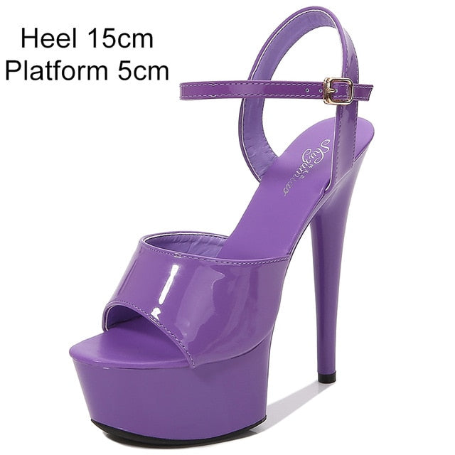Pole Dance Shoes Stripper High Heels Women Sexy Show Shoes Sandals Party Club 13 15 17 CM Platform High-heeled Shoes Wedding New