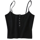 Summer 2021 Sexy party tops Backless Hollow Out Fitness Sleeveless Short Crop Tops Camisoles streetwear black lace up Crop Tops