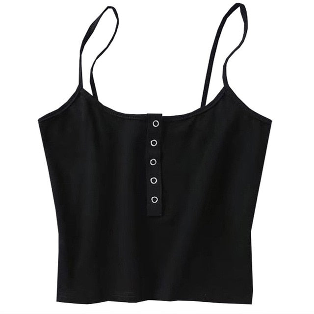 Summer 2021 Sexy party tops Backless Hollow Out Fitness Sleeveless Short Crop Tops Camisoles streetwear black lace up Crop Tops