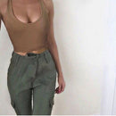 Summer 2021 Sexy party tops Backless Hollow Out Fitness Sleeveless Short Crop Tops Camisoles streetwear black lace up Crop Tops