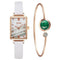 Gaiety Women Fashion Quartz Watch Bracelet Set Green Dial Luxury Women Watches Simple Rose Gold Mesh Ladies Watch Dropshipping