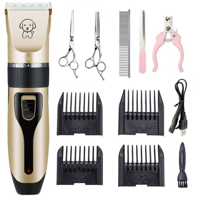 Clipper For Dog Clippers Dogs Grooming Clipper Kit USB Professional Rechargeable Low-Noise Pets Hair Trimmer Display Battery