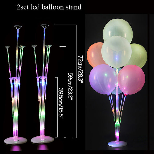 7 /11/19tubes Balloon Holder Column Balloons Stand Stick Balons Birthday Party Decorations Kids Wedding Christmas Decor Supplies