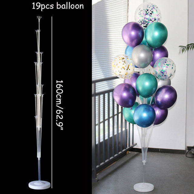 7 /11/19tubes Balloon Holder Column Balloons Stand Stick Balons Birthday Party Decorations Kids Wedding Christmas Decor Supplies