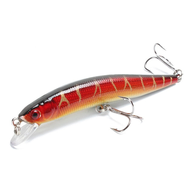 1pcs/lot Fishing Lure 3D Eyes Floating Minnow Aritificial Laser Wobblers 10cm 8.3g Crankbait Hard Plastic Fishing tackle Pesca