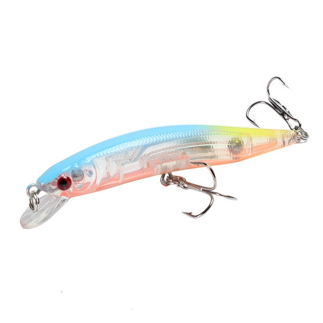 1pcs/lot Fishing Lure 3D Eyes Floating Minnow Aritificial Laser Wobblers 10cm 8.3g Crankbait Hard Plastic Fishing tackle Pesca