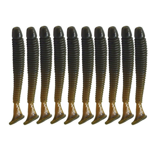 WDAIREN 4.8cm 0.8g Impact Ring Shad Fishing Lure Worm Soft Silicone Bait Jigging Wobblers Lures Artificial Swimbait Pesca Tackle