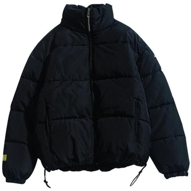 2021 Winter Coat Men's Warm Parkas Streetwear Cotton Coats Slim Male Jackets Solid Windproof Padded Coat Mens Clothing