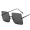 2020 Metal Semi-rimless Sunglasses Women Retro Oversized Square Sun Glasses Men Fashion Half Metal Frame Streetwear Eyewear UV