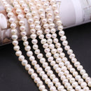 8mm Natural Pearl White/Pink/Purple 925 Sterling Silver 16/18/20 Inch Chain Necklace Engagement Wedding Jewelry