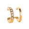 2pcs Fashion Gold Simple Cross Clip Earrings For Women Girls Cute Pearl Cubic Zirconia Ear Cuff Clip Without Piercing Jewerly