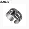 Rattlesnake Ring Vintage Silver Plated Snake Ring Motorcycle Party Punk Domineering Ring Women Men Ring Cool Hip Hop Jewelry