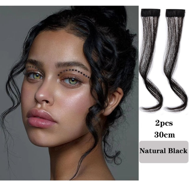 Synthetic Fake Bang Hair Piece Clip In Hair Extension Fake Fringes Bang Women Natural Air Bangs Clip on Bangs 24 Colors