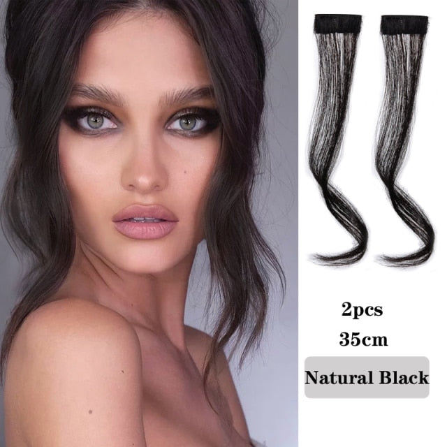 Synthetic Fake Bang Hair Piece Clip In Hair Extension Fake Fringes Bang Women Natural Air Bangs Clip on Bangs 24 Colors