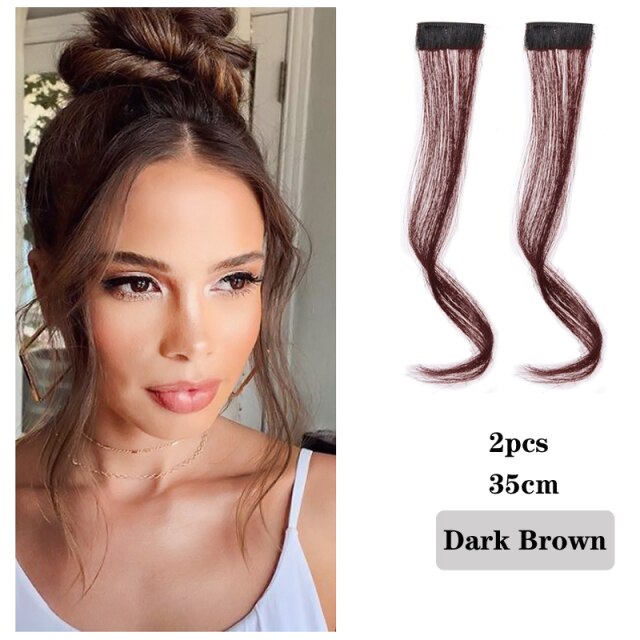 Synthetic Fake Bang Hair Piece Clip In Hair Extension Fake Fringes Bang Women Natural Air Bangs Clip on Bangs 24 Colors