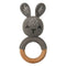 1pc Wooden Crochet Bunny Rattle Toy BPA Free Wood Ring Baby Teether Rodent Baby Gym Mobile Rattles Newborn Educational Toys