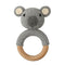 1pc Wooden Crochet Bunny Rattle Toy BPA Free Wood Ring Baby Teether Rodent Baby Gym Mobile Rattles Newborn Educational Toys