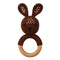 1pc Wooden Crochet Bunny Rattle Toy BPA Free Wood Ring Baby Teether Rodent Baby Gym Mobile Rattles Newborn Educational Toys