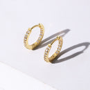 Top Quality Women Fashion CZ Small Hoop Earrings Elegant Statement Gold Color Copper Huggie Earring for Girls Wedding Jewelry