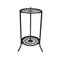 2 Holder Flower Stand Metal Plant Pot Stand Flower Display Shelf Garden Patio Home Black Flower Tray Home Decoration Accessories
