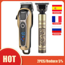 Professional Men's Hair Clipper Electric Beard Trimmer Kit LED Display Hair Cutting Blade USB Rechargeable Machine Hair Styling